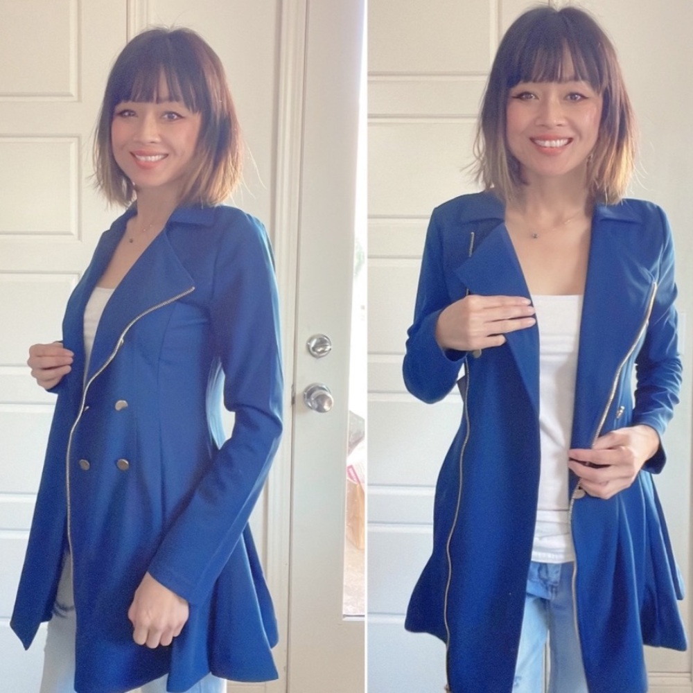 BRAND NEW Classic Button Zipper Jacket Coat